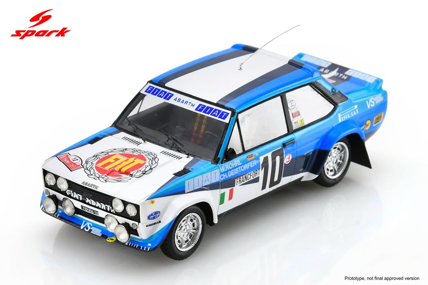 1:43 Spark - Fiat 131 Abarth #10 Rallye Monte Carlo 1980 W. Röhrl / C. Geistdörfer – Sieger