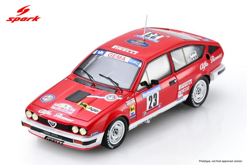 1:43 Spark - Alfa Romeo GTV6 #23 Tour de Corse 1985 Y. Loubet / J.-B. Vieu – 5. Platz 1:43 Spark - Alfa Romeo GTV6 #23 Tour de Corse 1985 Y. Loubet / J.-B. Vieu – 5. Platz