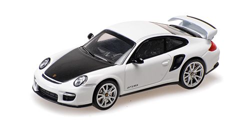 1:64 Minichamps - 2010 Porsche 911 (997.2) GT2 RS Coupé White / Silver Wheels 1:64 Minichamps - 2010 Porsche 911 (997.2) GT2 RS Coupé White / Silver Wheels