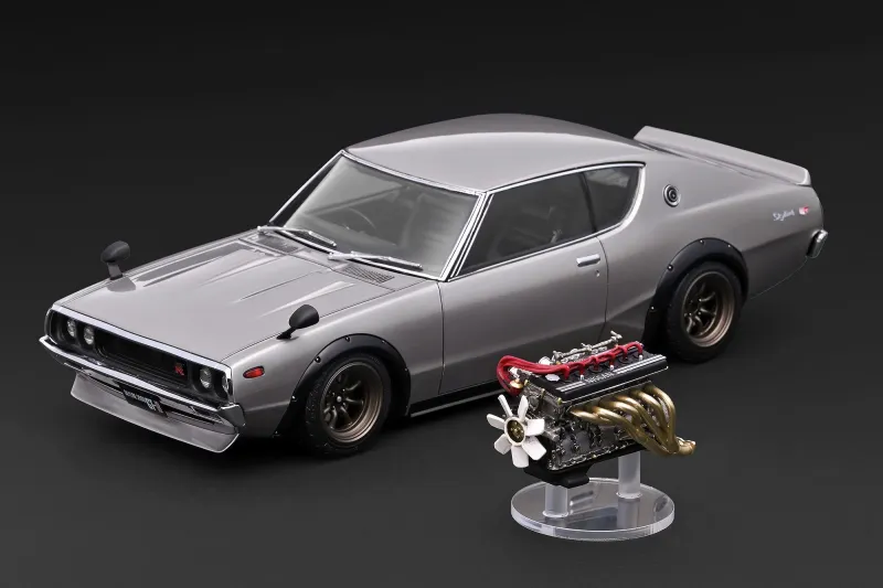 1:18 Ignition - Nissan Skyline 2000 GT-R (KPGC110) with Engine, silver 1:18 Ignition - Nissan Skyline 2000 GT-R (KPGC110) with Engine, silver