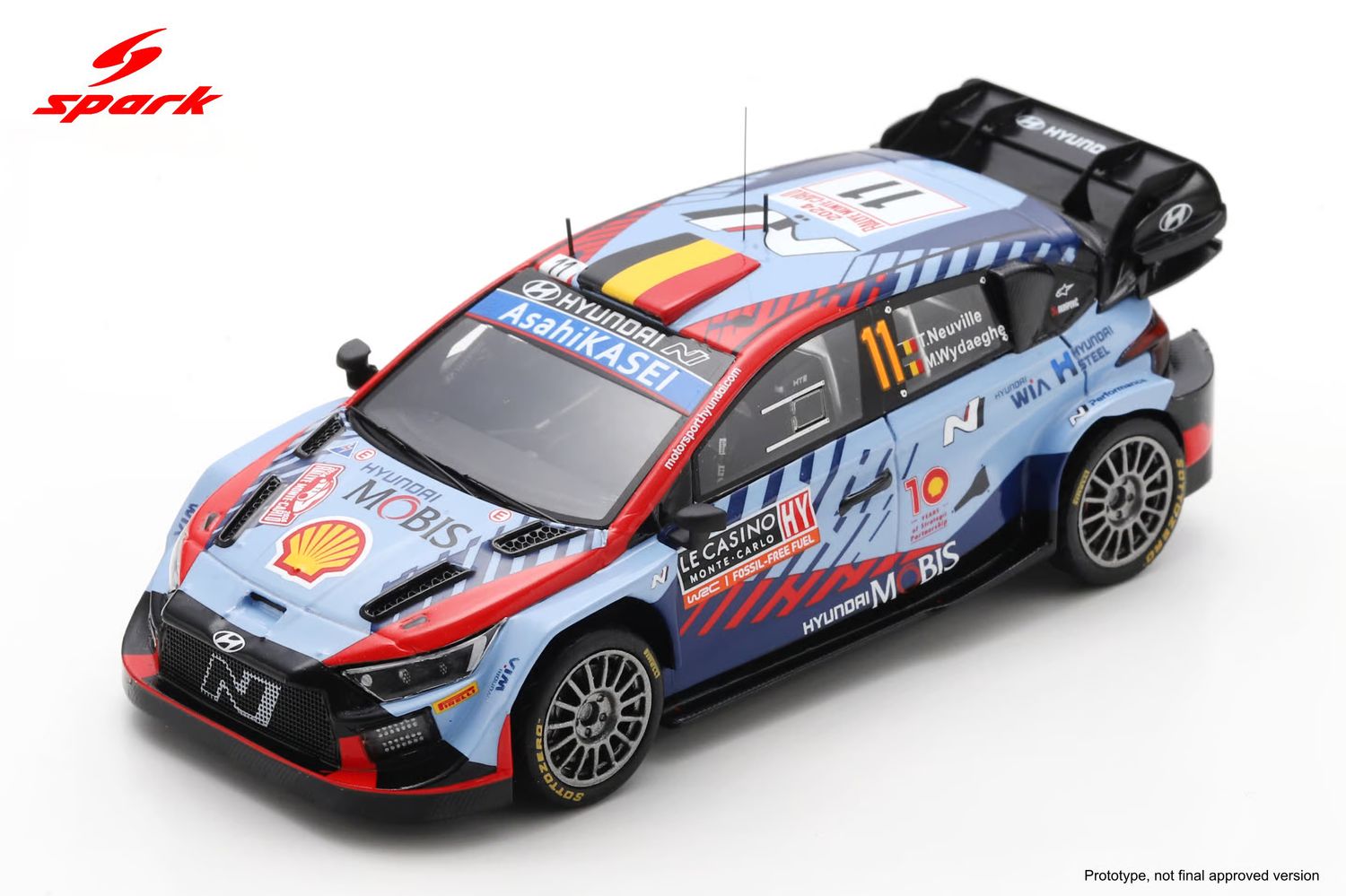 1:43 Spark - Hyundai i20 N Rally1 #11 Rallye Monte Carlo 2024 T. Neuville / M. Wydaeghe – Sieger
