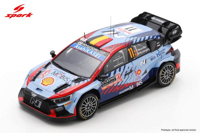 1:43 Spark - Hyundai i20 N Rally1 #11 Rallye Monte Carlo 2024 T. Neuville / M. Wydaeghe – Sieger 1:43 Spark - Hyundai i20 N Rally1 #11 Rallye Monte Carlo 2024 T. Neuville / M. Wydaeghe – Sieger