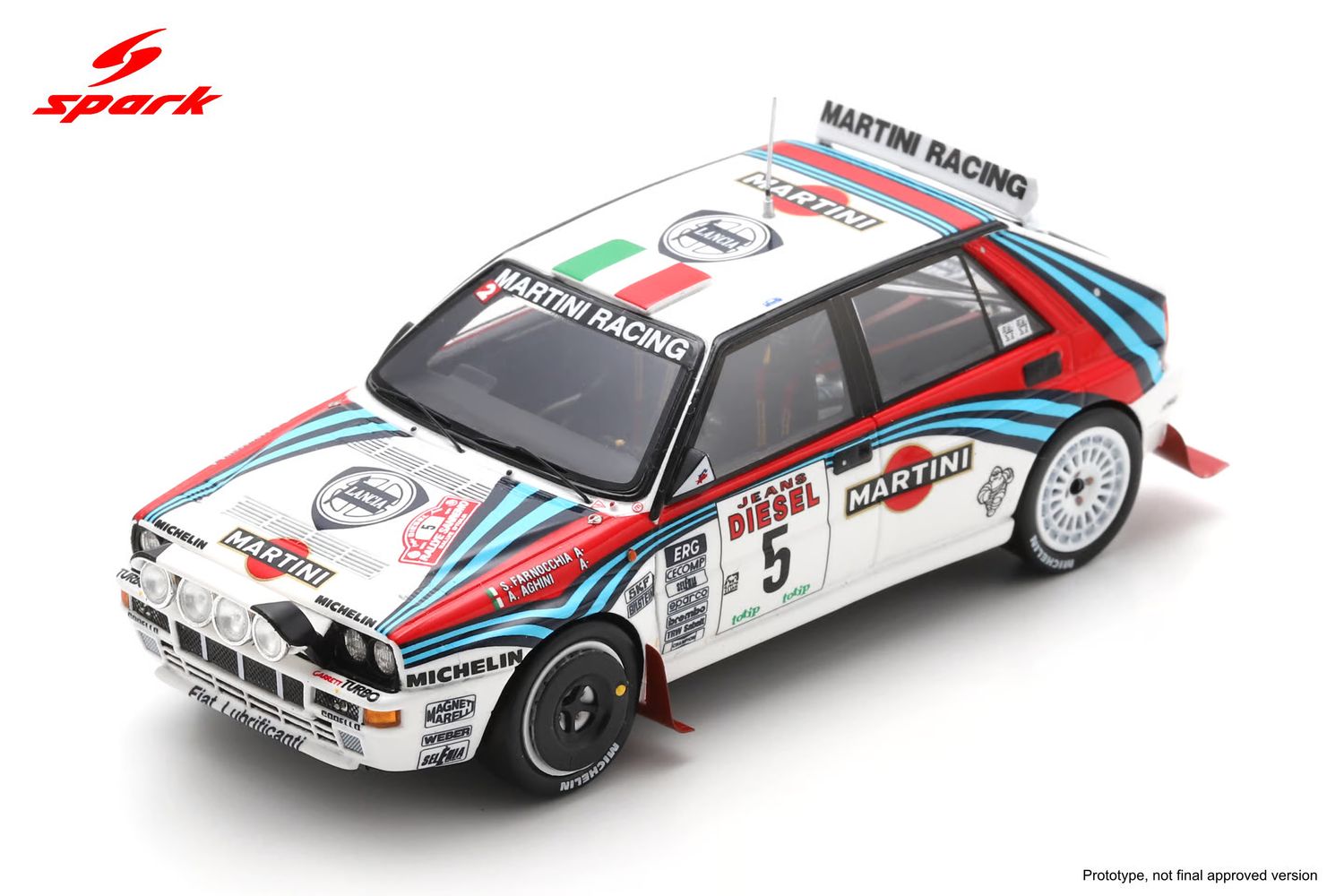 1:43 Spark - Lancia Delta HF Integrale EVO #5 Rallye Sanremo 1992 A. Aghini / S. Farnocchia – Sieger