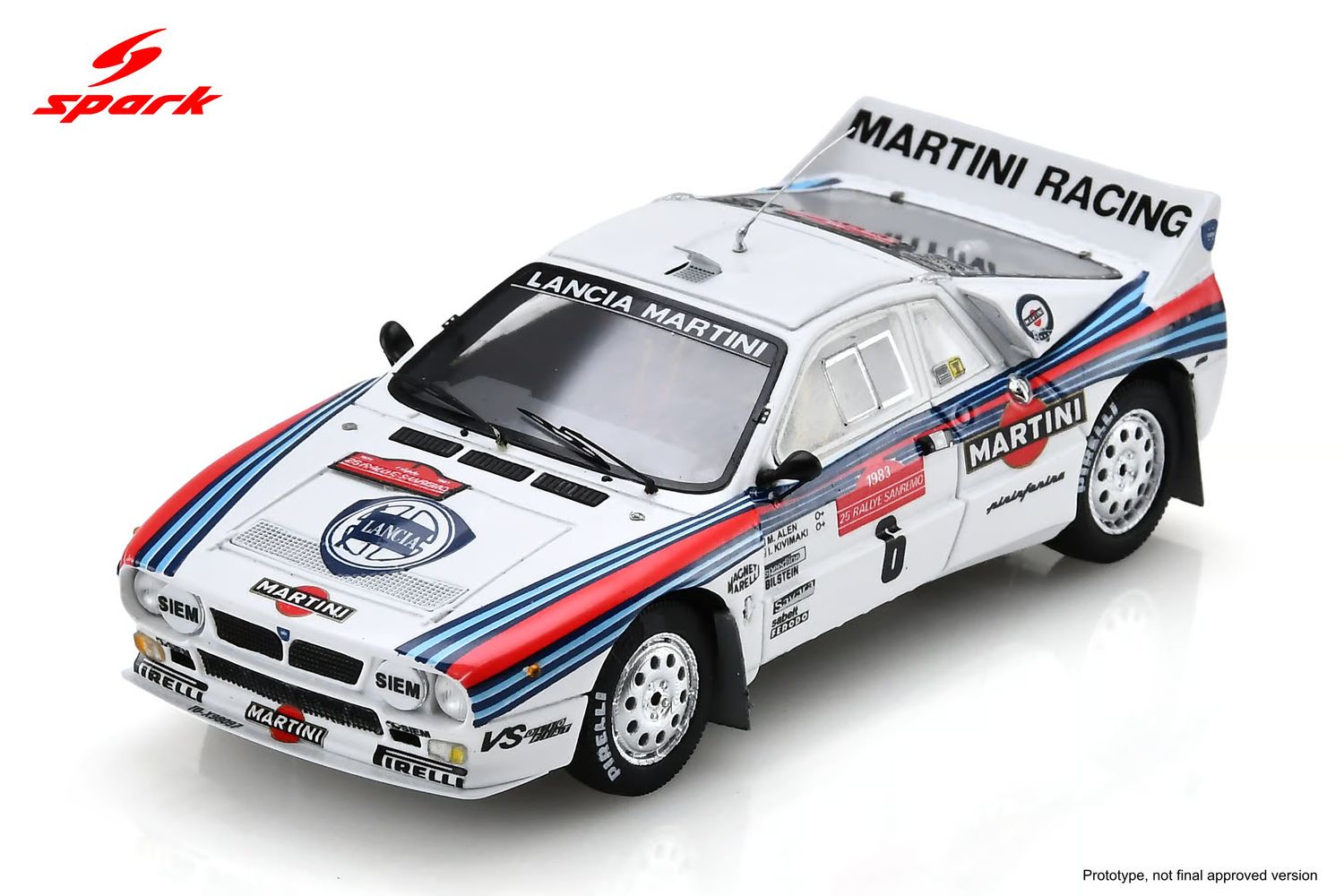 1:43 Spark - Lancia 037 Rally #6 Rallye Sanremo 1983 M. Alén / I. Kivimäki – Sieger