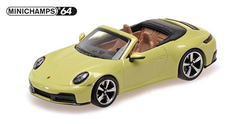 1:64 Minichamps - 2025 Porsche 911 (992.2) Carrera Cabriolet Yellow Metallic 1:64 Minichamps - 2025 Porsche 911 (992.2) Carrera Cabriolet Yellow Metallic