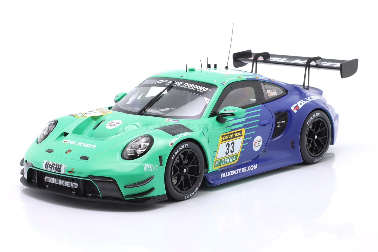 1:18 Ixo - Porsche 911 (992) GT3 R #33 Falken Motorsports 24h Nürburgring 2025 J. Andlauer / N. Menzel / S. Müller / A. Picariello
