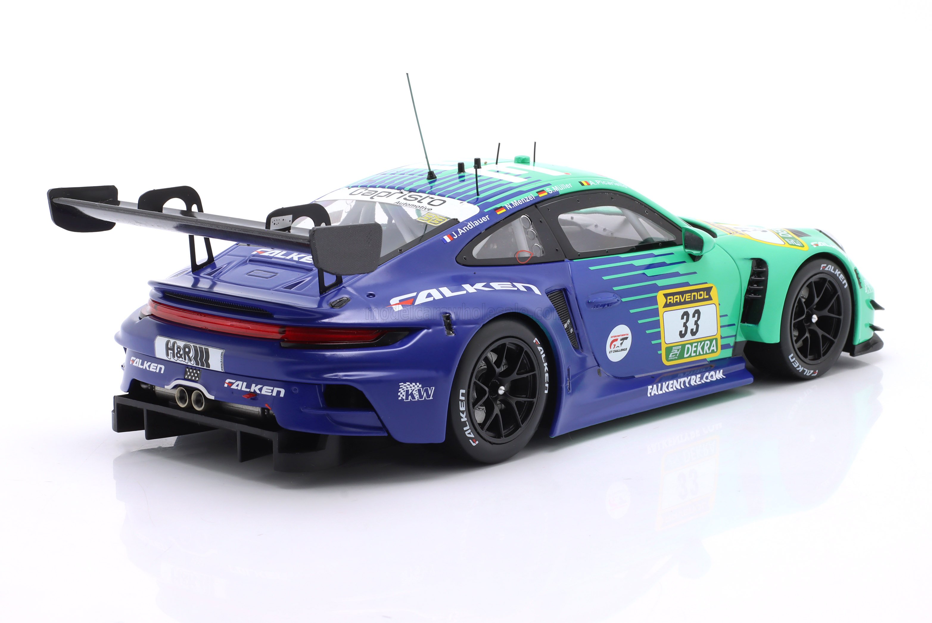 1:18 Ixo - Porsche 911 (992) GT3 R #33 Falken Motorsports 24h Nürburgring 2025 J. Andlauer / N. Menzel / S. Müller / A. Picariello