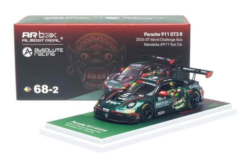 1:64 Almost Real - 2026 Porsche 911 GT3 R GT World Challenge Asia Mandalika #911 Test Car