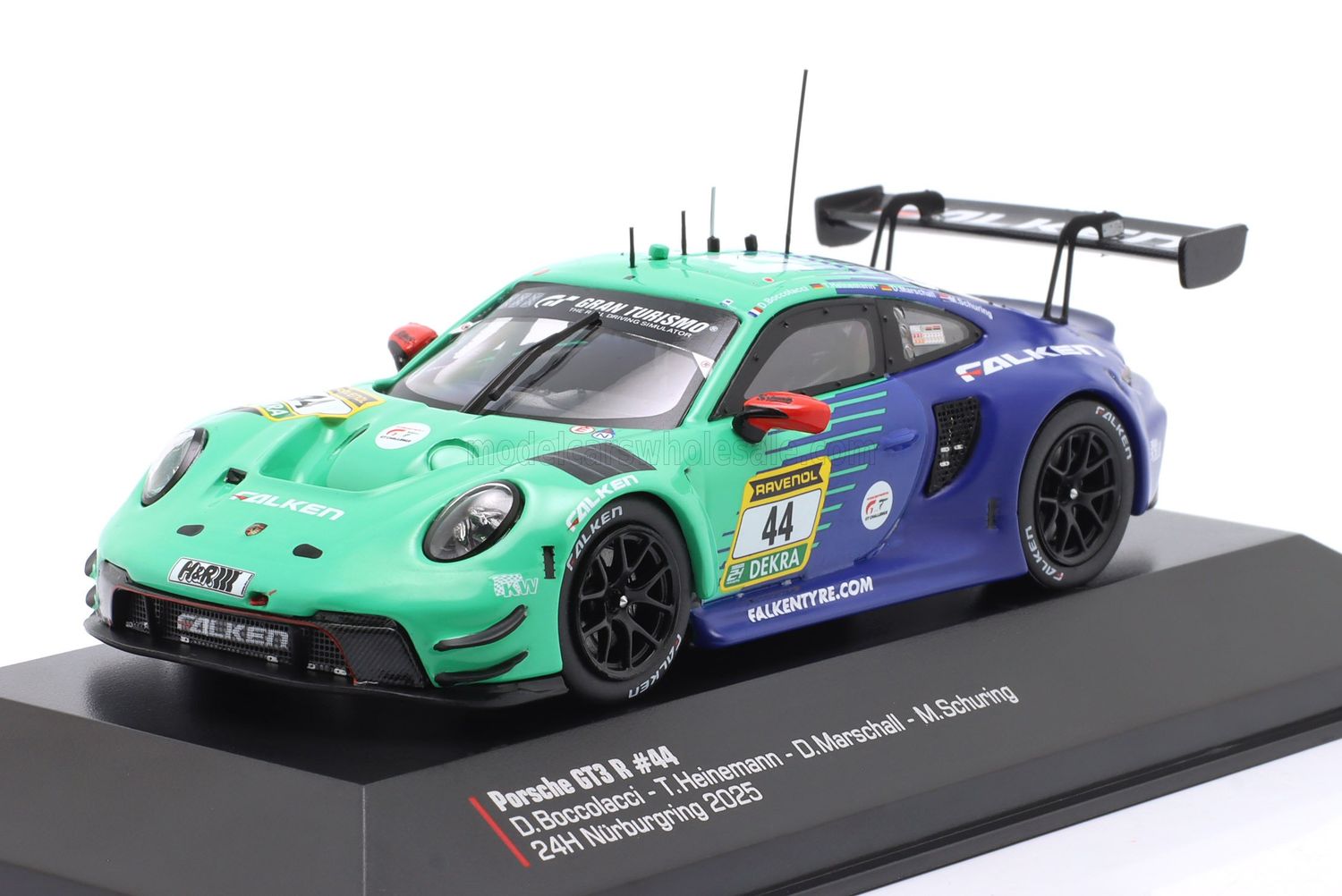 1:43 Ixo - Porsche 911 (992) GT3 R #44 Falken Motorsports 24h Nürburgring 2025 D. Boccolacci / T. Heinemann / D. Marschall / M. Schuring