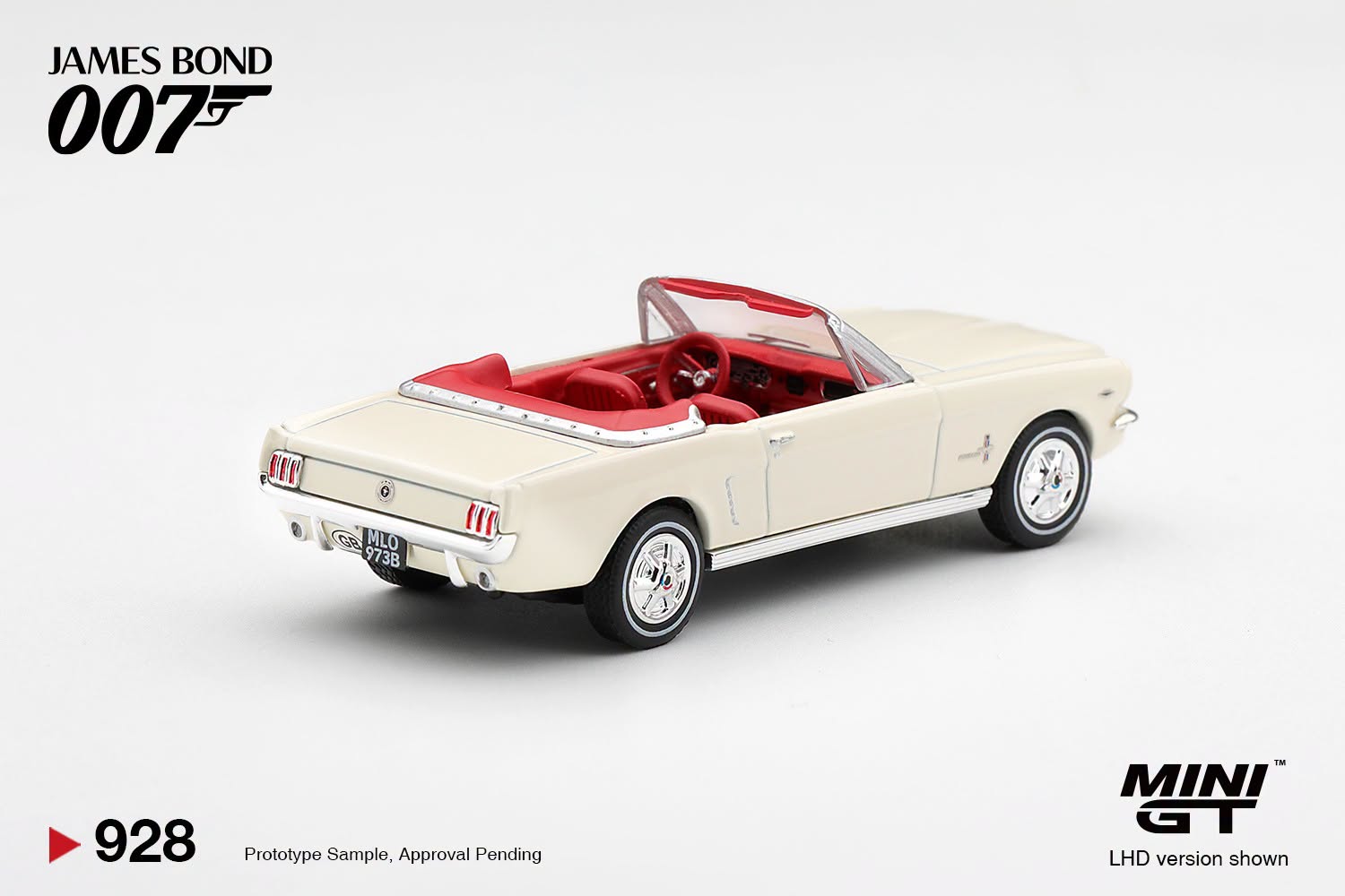 1:64 Mini GT - 1964 Ford Mustang Convertible *Goldfinger* French Blister Packaging