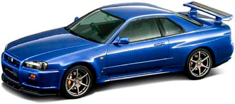 1:18 Maisto - 1999 Nissan Skyline GT-R (R34) Coupé Blue