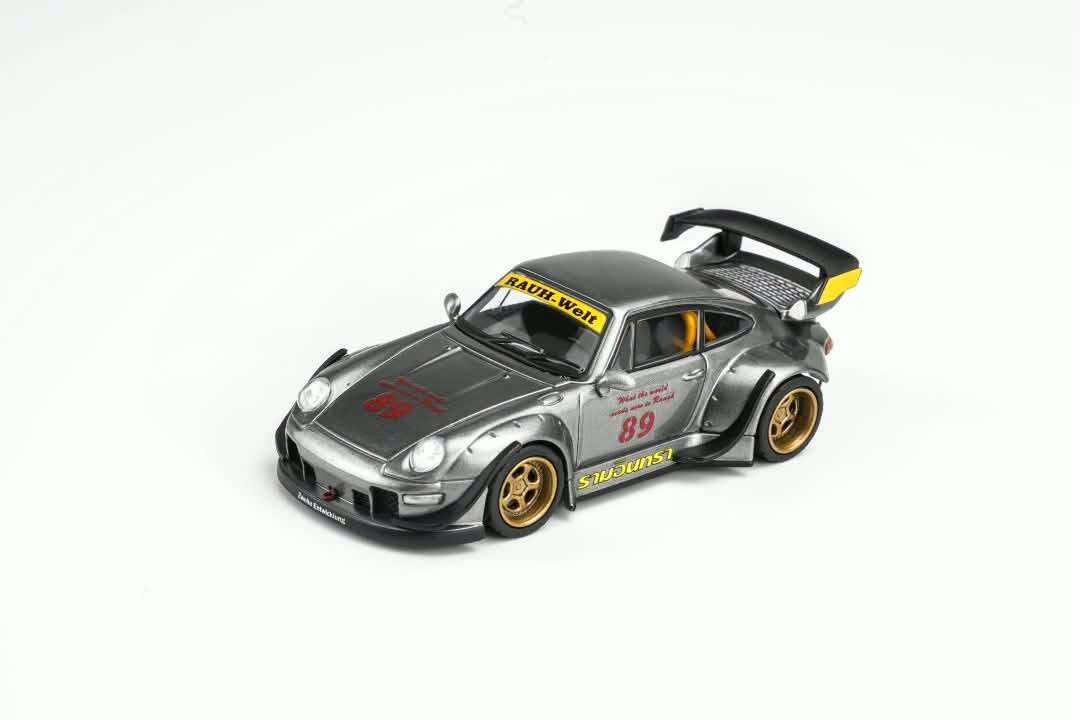 1:64 Motorhelix - 1993 Porsche 911 (993) RWB Rauh-Welt Ramintra Coupé #89 Silver