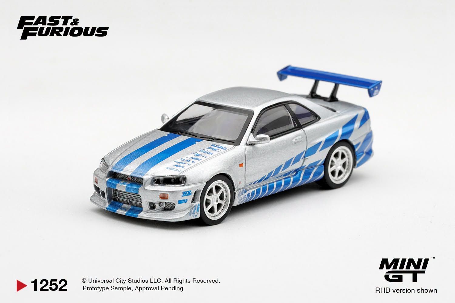 1:64 Mini GT - 2003 Nissan Skyline GT-R (R34) C-West *2 Fast 2 Furious* Brian O’Conner