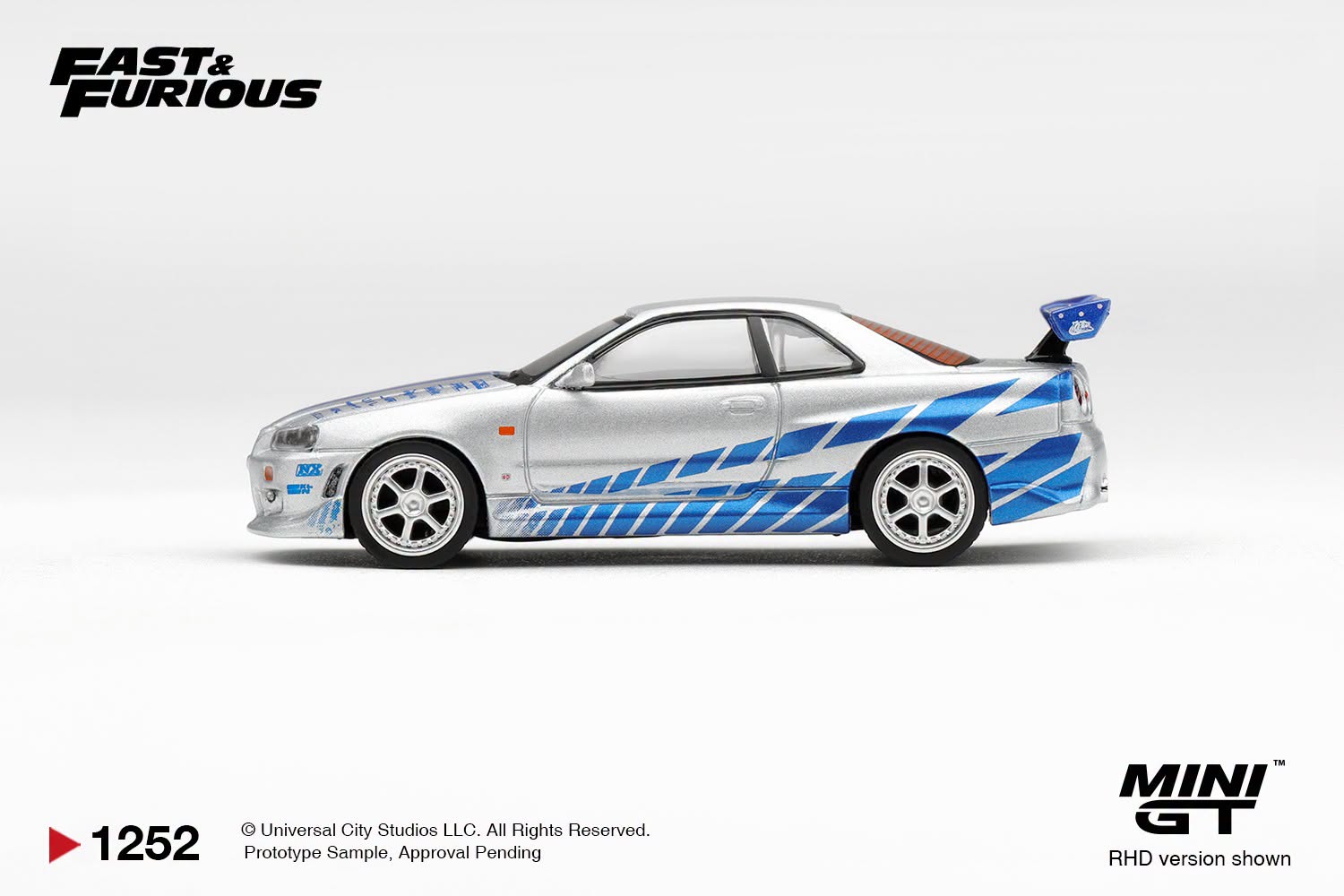 1:64 Mini GT - 2003 Nissan Skyline GT-R (R34) C-West *2 Fast 2 Furious* Brian O’Conner