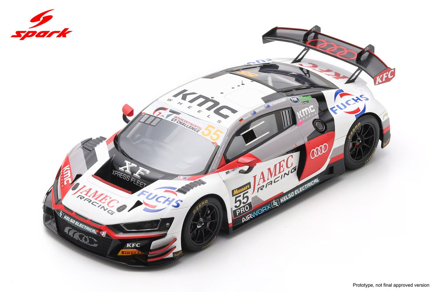 1:18 Spark - Audi R8 LMS GT3 Evo II #55 Jamec Racing / Team MPC 12h Bathurst 2026 B. Schumacher / C. Haase / W. Brown