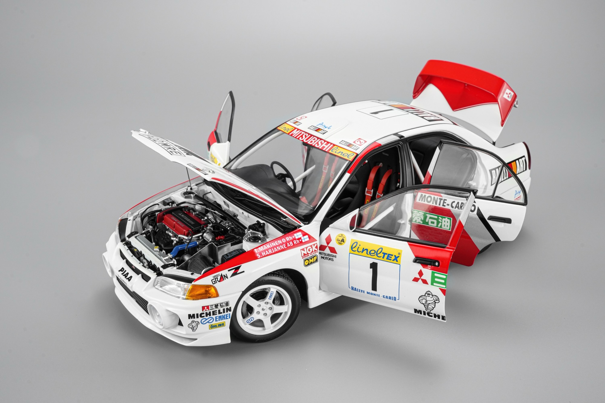 1:18 Motorhelix - Mitsubishi Lancer Evolution IV #1 Rallye Monte Carlo 1997 T. Mäkinen / S. Harjanne – 3. Platz