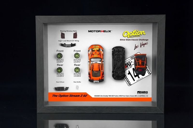 1:64 Motorhelix - 2005 Nissan Fairlady Z #143 Option Stream Z Coupé – Panel Display 1:64 Motorhelix - 2005 Nissan Fairlady Z #143 Option Stream Z Coupé – Panel Display