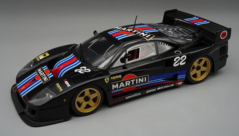 1:12 Tecnomodel - 1996 Ferrari F40 LM #22 Martini Racing Black / Gold Wheels 1:12 Tecnomodel - 1996 Ferrari F40 LM #22 Martini Racing Black / Gold Wheels