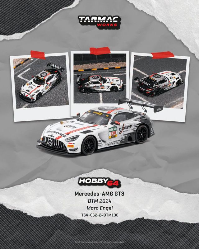 1:64 Tarmac - 2024 Mercedes-Benz AMG GT GT3 #130 Maro Engel DTM Championship 1:64 Tarmac - 2024 Mercedes-Benz AMG GT GT3 #130 Maro Engel DTM Championship