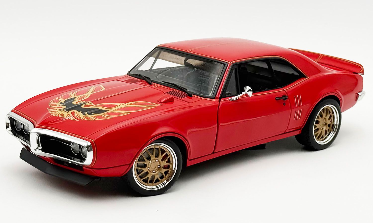 1:18 ACME - 1967 Pontiac Firebird Street Fighter - Fire Chicken Buccaneer Red