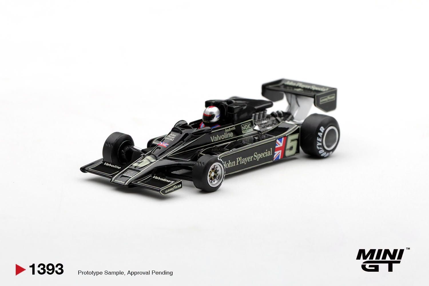 1:64 Mini GT - 1977 Lotus 78 #5 Mario Andretti US GP West Winner
