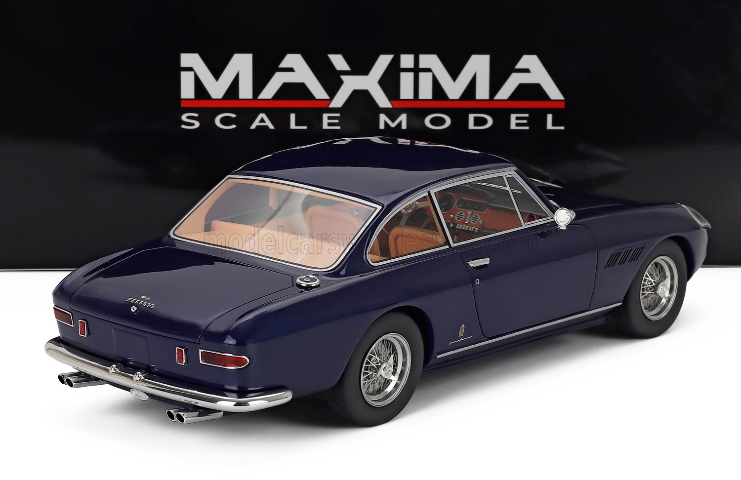 1:18 Maxima Scale Model - 1965 Ferrari 330 GT 2+2 Shark Nose S/N 6537GT Blue Metallic