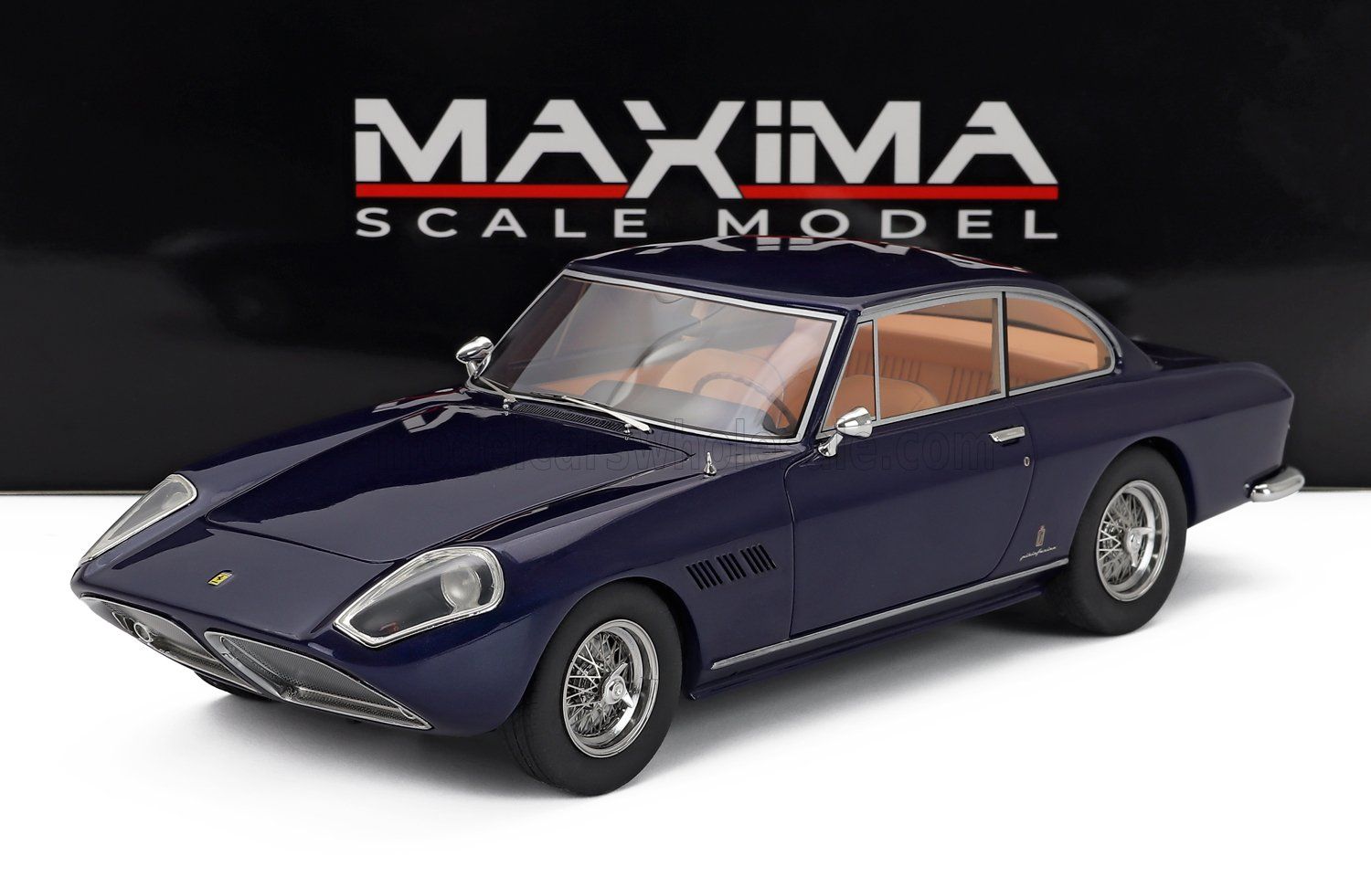 1:18 Maxima Scale Model - 1965 Ferrari 330 GT 2+2 Shark Nose S/N 6537GT Blue Metallic