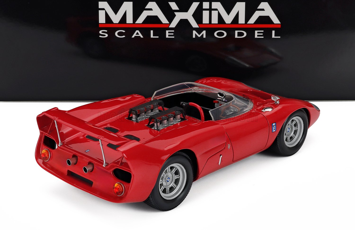 1:18 Maxima Scale Model - 1964 De Tomaso Shelby P70 Can-Am Press Red