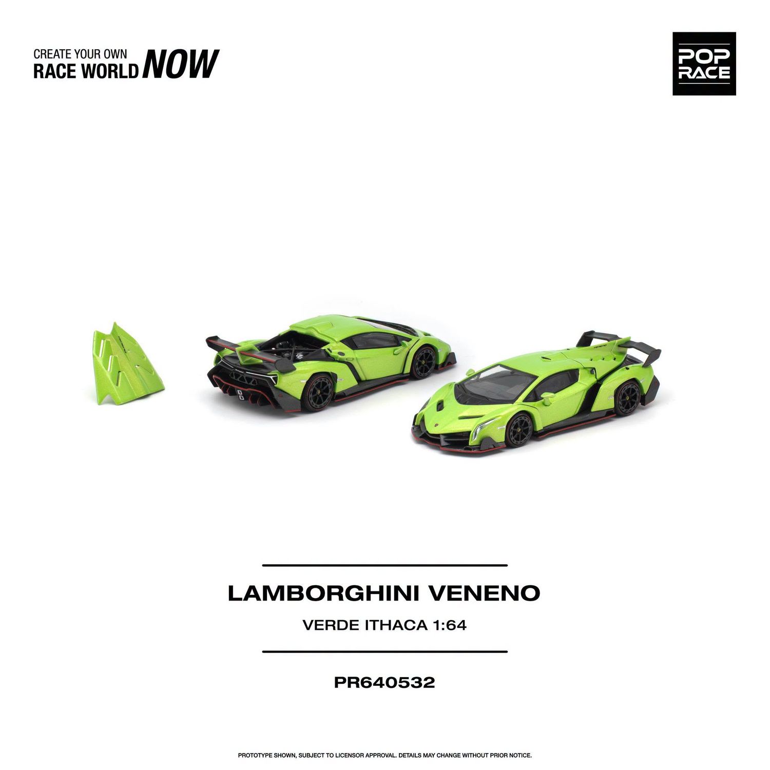 1:64 Pop Race Limited - Lamborghini Veneno, verde ithaca