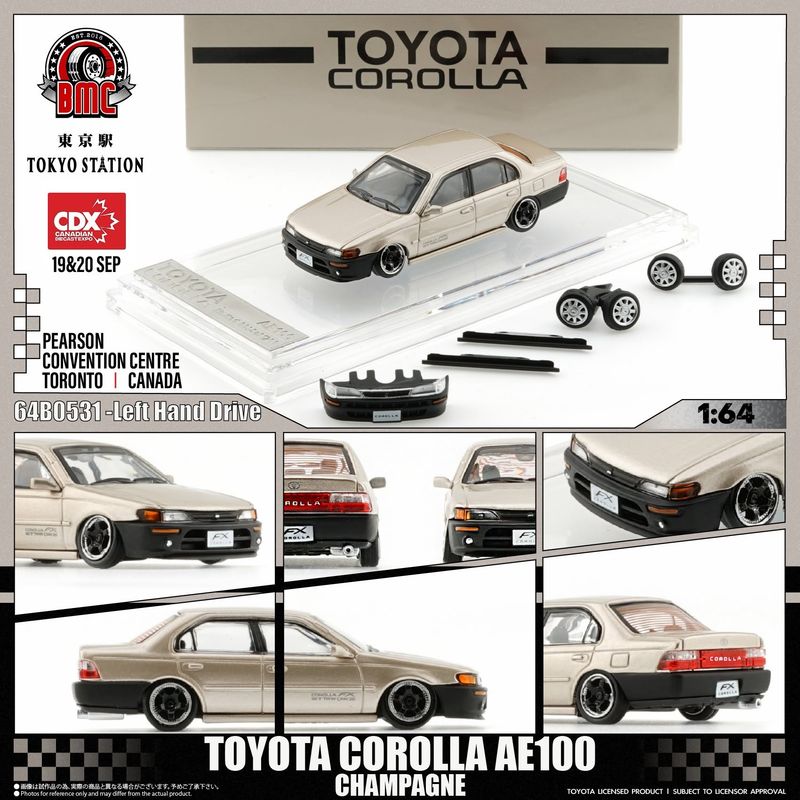 1:64 BM Creations - Toyota Corolla AE100, champagne *Canadian Diecast Expo*