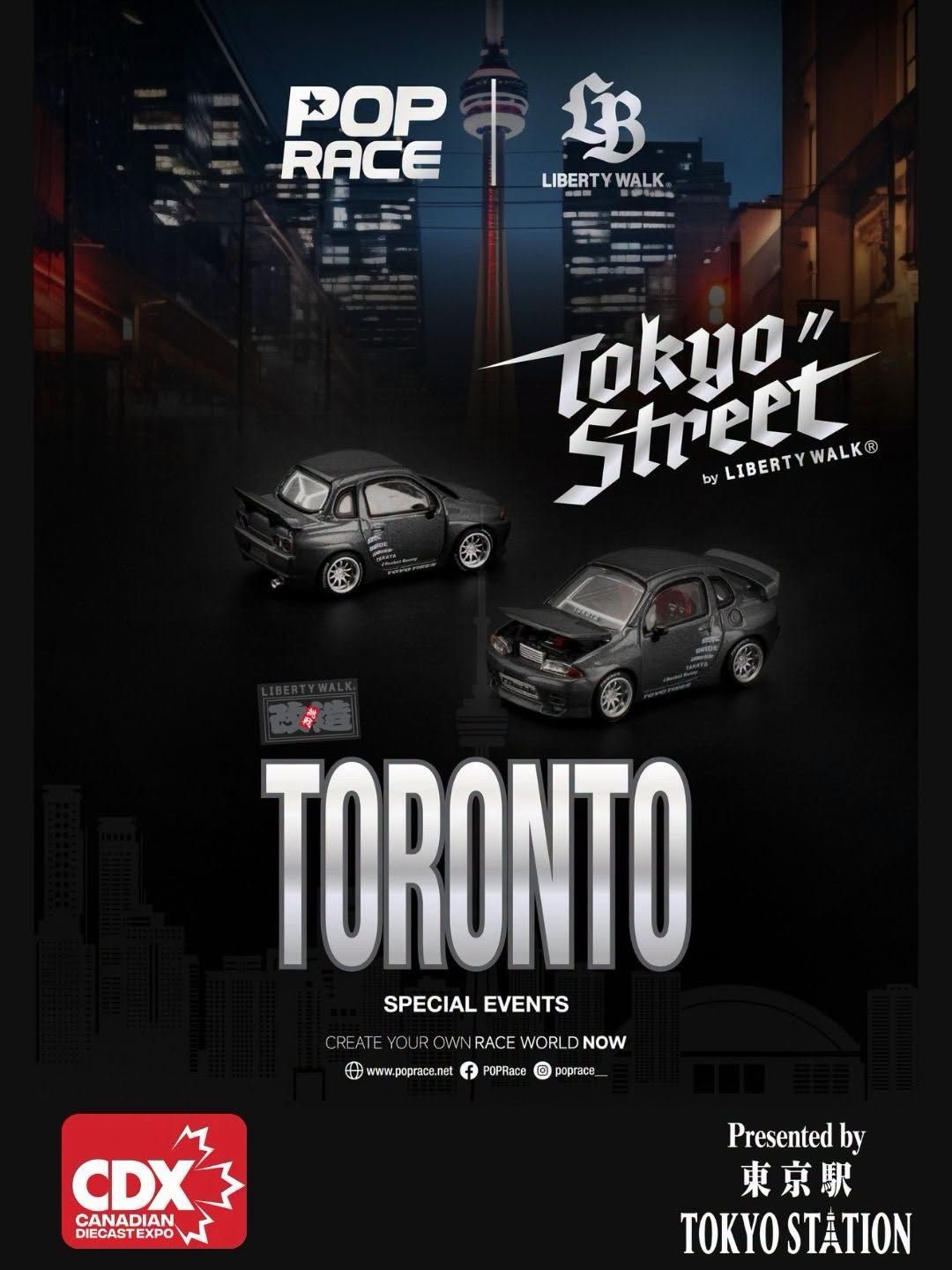 1:64 Pop Race Limited - Pandem Rocket Bunny QR32, metal grey *Canadian Diecast Expo*
