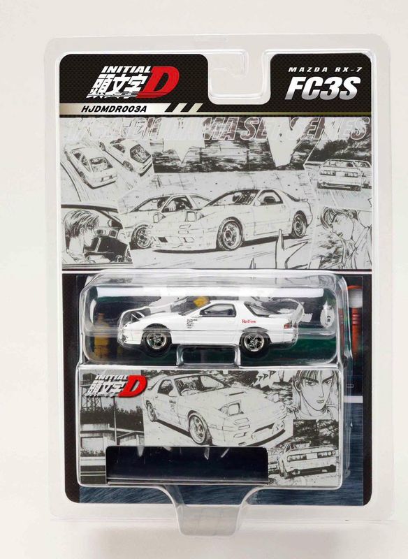 1:64 Hobby Japan - Mazda RX-7 (FD3DS) RedSuns/Initial D Ryosuke Takahashi vs Takumi Fujiwara *Re-Release with a Special Collectible Card included*