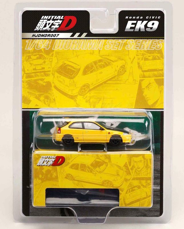1:64 Hobby Japan - Honda Civic (EK9) Myogi Night Kids Initial D Shingo Shoji vs Takumi Fujiwara *Re-Release with a Special Collectible Card included*