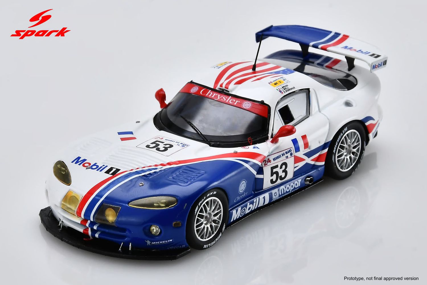 1:43 Spark - Dodge Viper GTS-R #53 11th Le Mans 24H 1998 J. Bell L. Drudi D. Donohue
