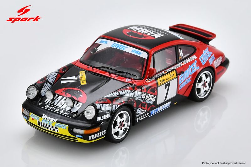 1:43 Spark - Porsche 911 964 Carrera RS #7 9th Nürburgring 24H 1992 W. Röhrl A. Bovensiepen R. Kussmaul G. Memminger