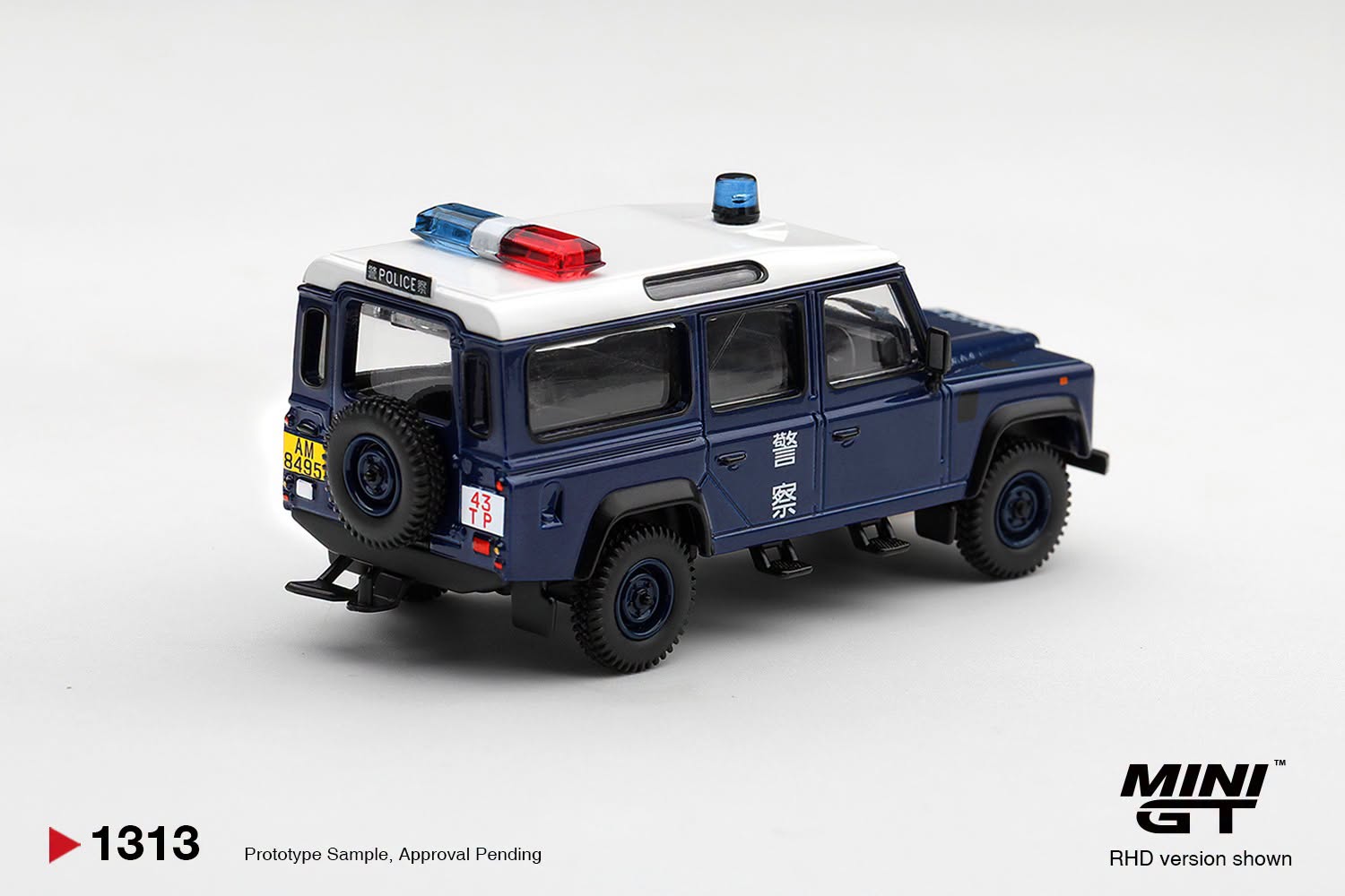 1:64 Mini GT - Land Rover Defender 110 Royal HK Police Tai Po District *HK Exclusive*