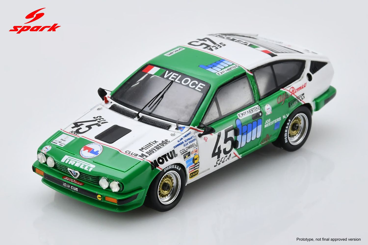 1:43 Spark - Alfa Romeo GTV6 #45 Spa 24H 1985 G. Sagne D. Suster F. Magnani