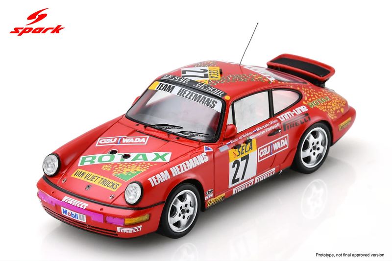 1:43 Spark - Porsche 964 Carrera 2 #27 Spa 24H 1991 R. van der Velden M. van Vliet C. Fittipaldi