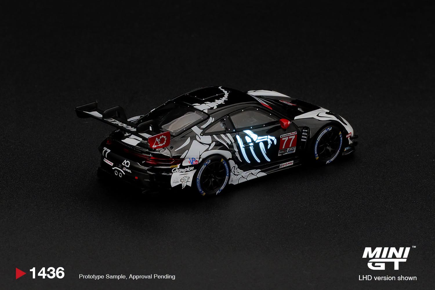 1:64 Mini GT - 2026 Porsche 911 (992) GT3 R #777 AO Racing *Skeleton* Rexy Petit Le Mans