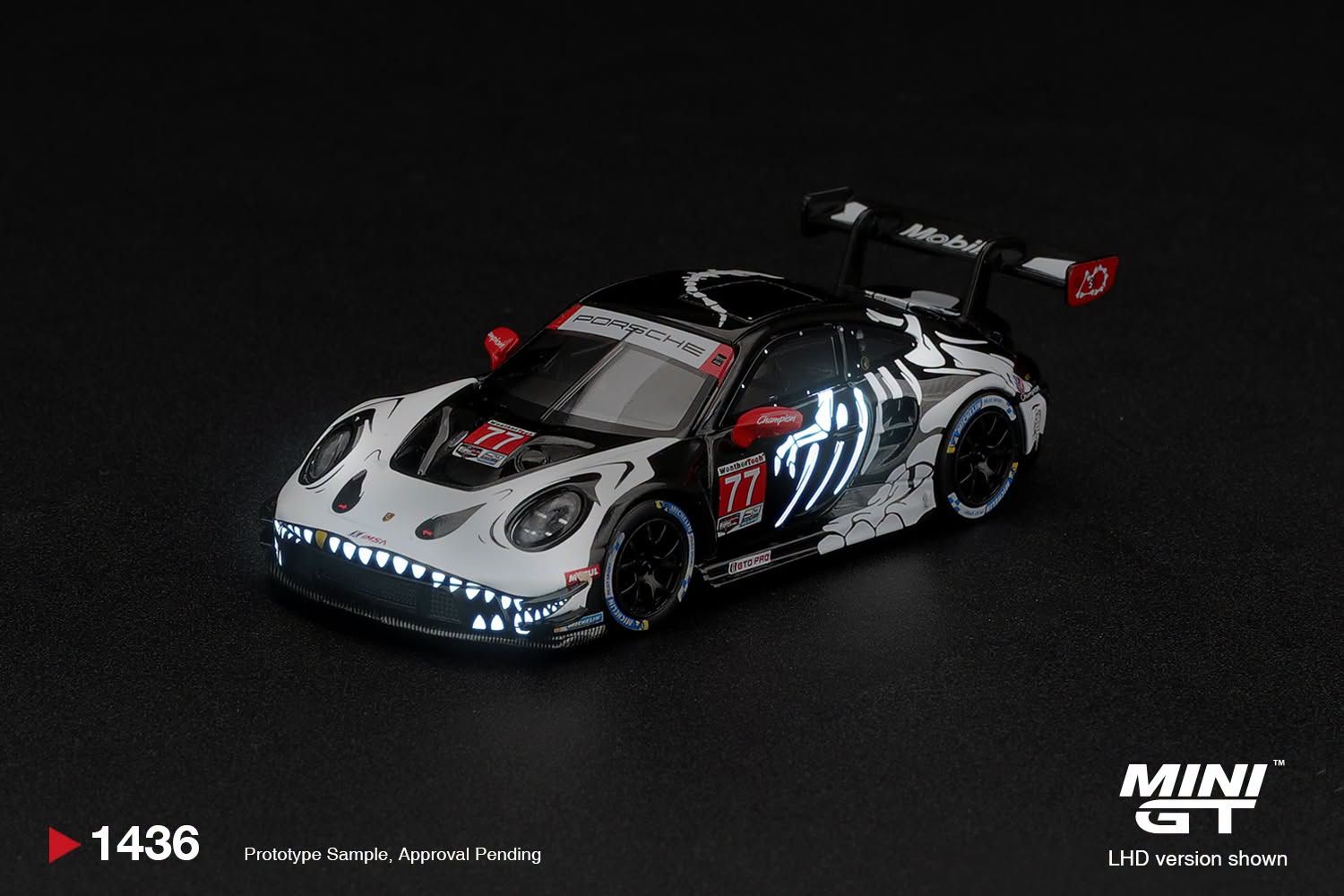 1:64 Mini GT - 2026 Porsche 911 (992) GT3 R #777 AO Racing *Skeleton* Rexy Petit Le Mans *Blister*