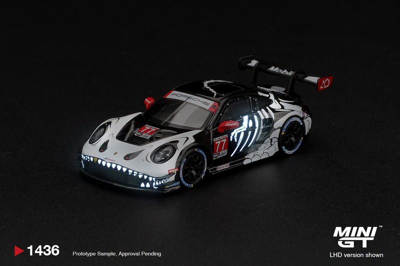 1:64 Mini GT - 2026 Porsche 911 (992) GT3 R #777 AO Racing *Skeleton* Rexy Petit Le Mans *Blister*