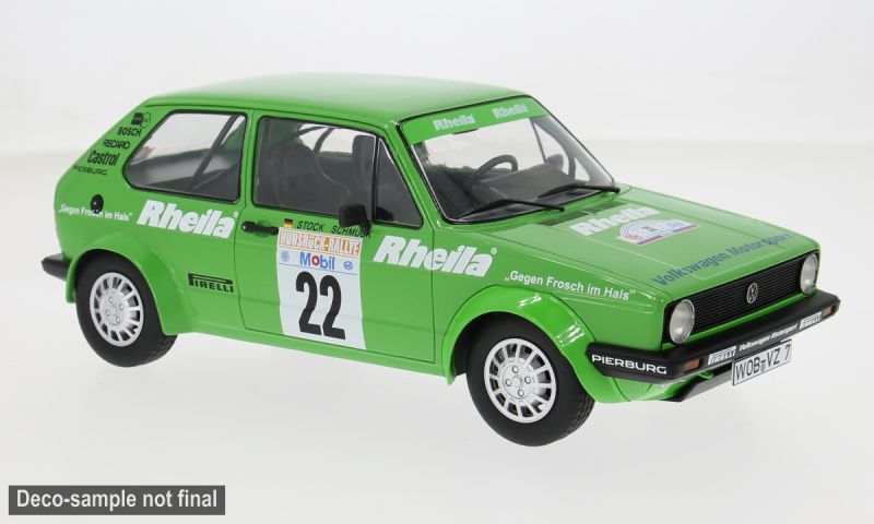 1:18 MCG - VW Golf I Gr.2 #22 Rally Hunsrück 1981 A. Stock / P. Schmuck