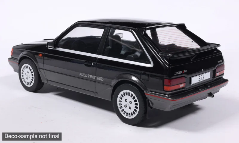 1:18 MCG - 1987 Mazda 323 4WD Turbo Black