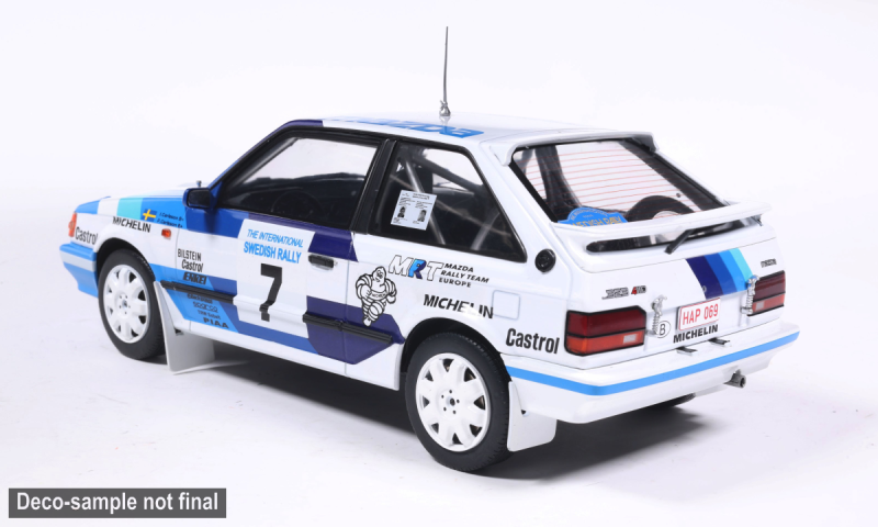 1:18 MCG - Mazda 323 4WD Turbo #7 Rally Sweden 1989 I. Carlsson / P. Carlsson