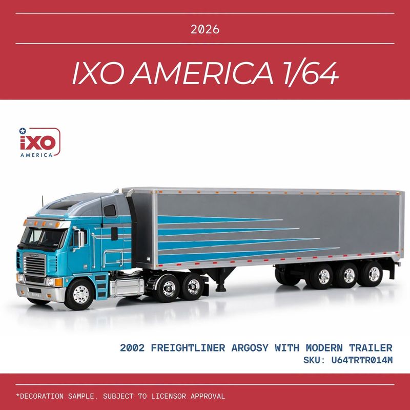 1:64 Ixo USA - 2002 Freightliner Argosy Blue Grey 1:64 Ixo USA - 2002 Freightliner Argosy Blue Grey