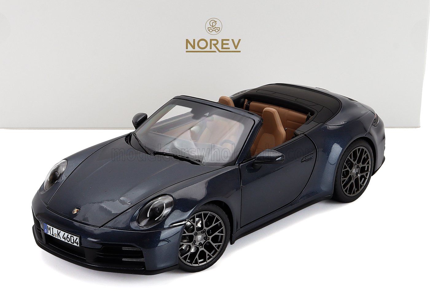 1:18 Norev - 2024 Porsche 911 (992.2) Carrera Cabriolet Open Blue Metallic