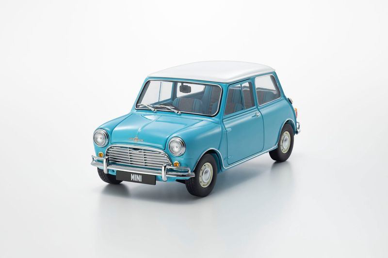 1:18 Kyosho - 1959 Morris Mini Cooper 1275S MkI Turquoise White 1:18 Kyosho - 1959 Morris Mini Cooper 1275S MkI Turquoise White