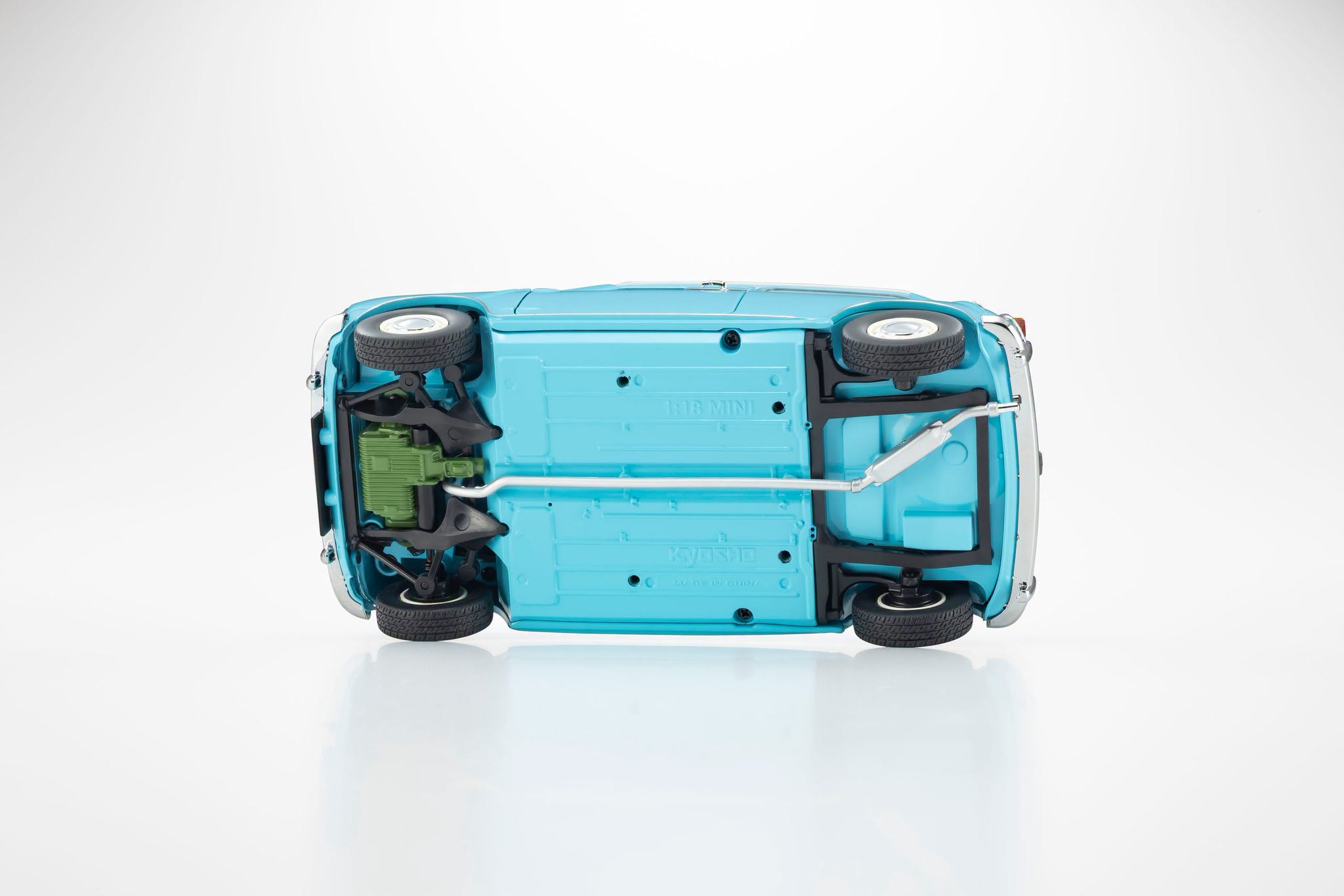1:18 Kyosho - 1959 Morris Mini Cooper 1275S MkI Turquoise White