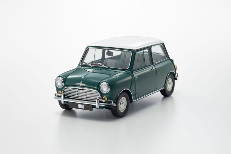 1:18 Kyosho - 1959 Morris Mini Cooper 1275S MkI Green White 1:18 Kyosho - 1959 Morris Mini Cooper 1275S MkI Green White