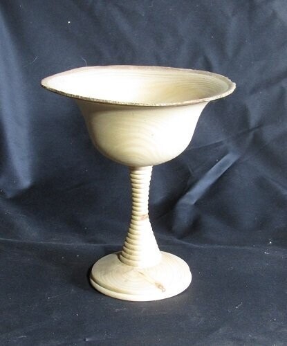 Ash goblet with bark rim, 180x160mm diameter, EXACT ITEM OFFER